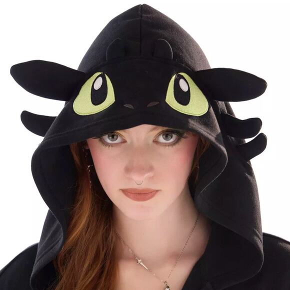 How To Train Your Dragon Toothless Hoodie Winged Cosplay 2XL Her Universe - Picture 5 of 15